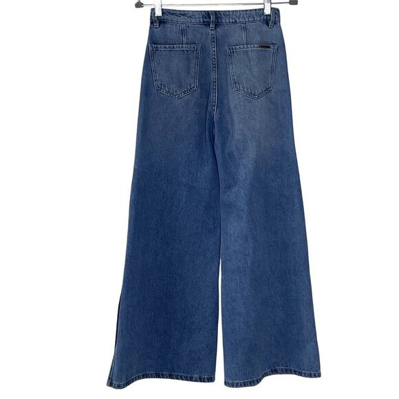 SEVEN.SEVEN DO GOOD SIDE SLIT WIDE LEG DENIM JEAN SIZE 4 - Picture 2 of 12